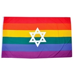 Rainbow flag with star 3' x 5'  FL6